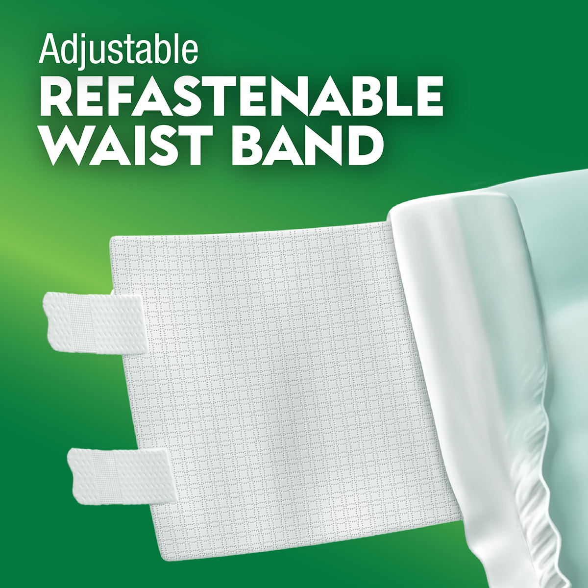 Refastenable Waist Band